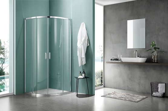 AQ NAA 2142-80 Душевой уголок Aquatek 1/4 круга,800x800x2000, профиль хром, стекло прозрачное