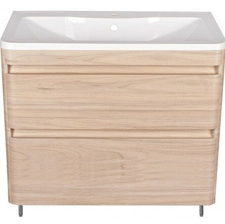 Тумба для комплекта Style Line Атлантика 100 Люкс Plus, напольная, ясень перламутр