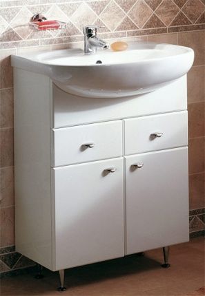 Тумба под раковину Акватон Кристалл 1A054801KS010 цвет Белый