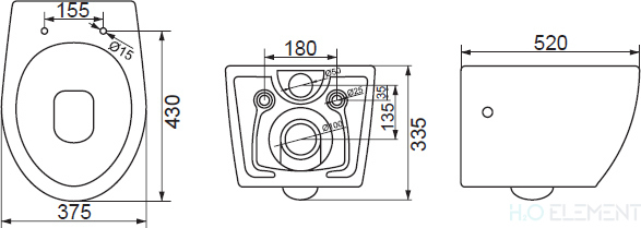 Унитаз подвесной BelBagno Prospero (готовый набор)
