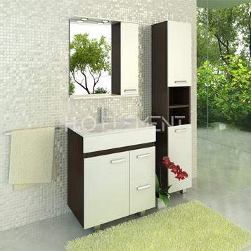 Тумба-умывальник Comforty "Манчестер-75" венге с раковиной Quadro 75