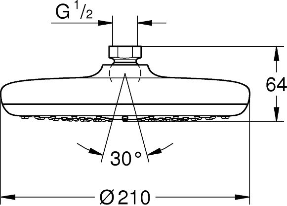Верхний душ Grohe Tempesta 26410EN0