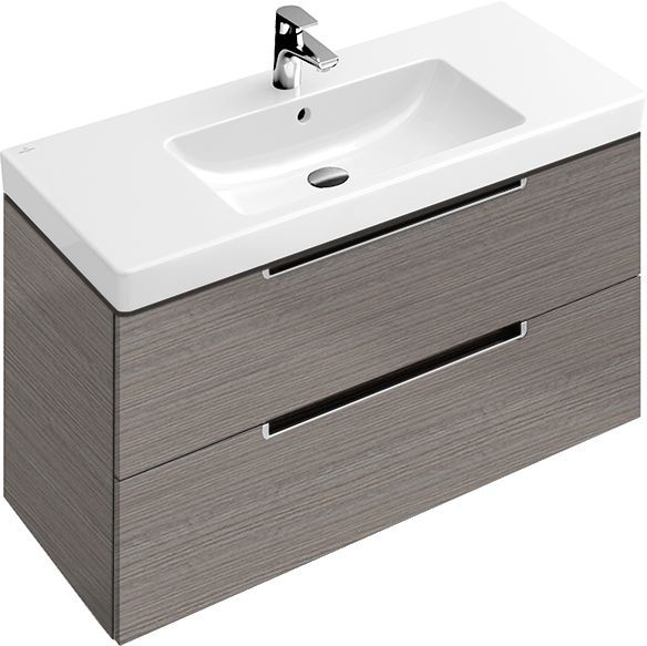 Тумба под раковину Villeroy&Boch Subway 2.0 A697 00FQ, дуб-графит