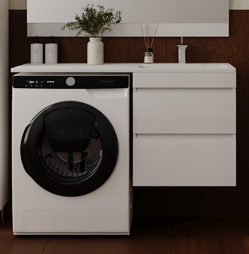 Тумба подвесная Style Line "Даллас 115", белый, PLUS (без раковины)