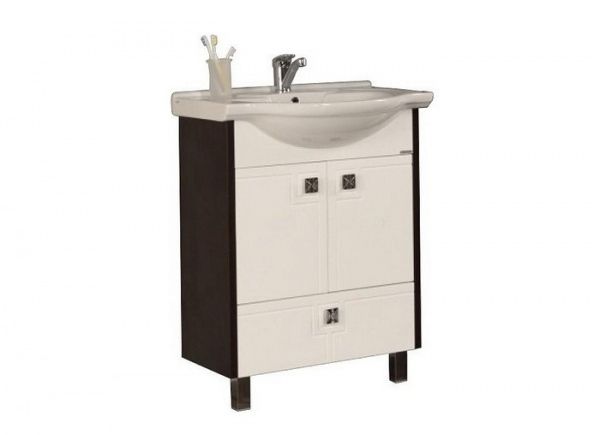Тумба под раковину Акватон Крит 1A151501KT500 цвет Белый/Венге