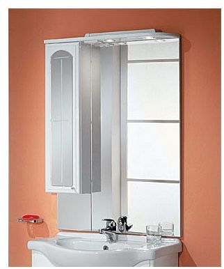 Шкаф-зеркало Акватон Эмилья 1A011202EJ01L левый, цвет Белый