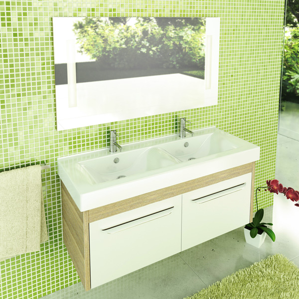 Тумба-умывальник Comforty "Твикс-120П" сосна лоредо с раковиной Comforty 8112