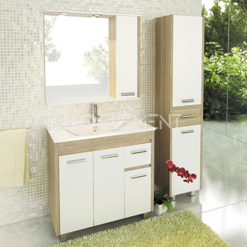 Тумба-умывальник Comforty "Тулуза-90" сосна лоредо с раковиной Comforty 90E