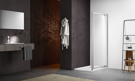 Душевая дверь Aquatek, распашная 900x2000 профиль хром, стекло прозрачное, AQ ARI PI 09020CH