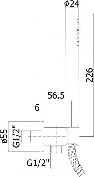 Душевой гарнитур Paffoni Master ZDUP094NO