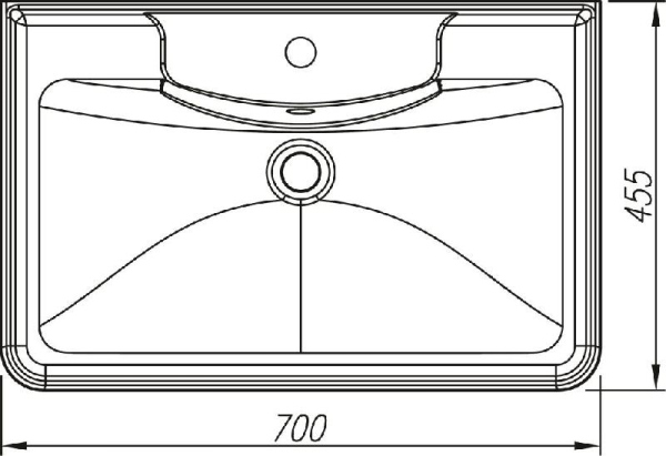 Тумба без раковины подвесная Style Line "Атлантика 70", Люкс антискрейч, СС-00002339