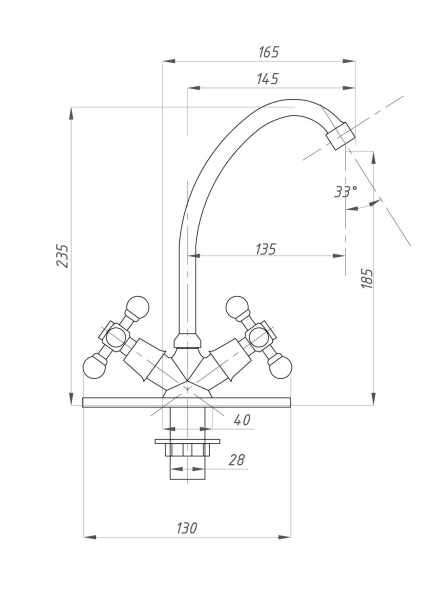 Смеситель для кухни FAUZT FZs-211-54 тип См-МДЦБА