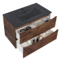 Тумба с раковиной Vincea Mia 750 подвесная, 2 выкатных ящика soft close, R.Wood, VMC-2MC750RW+VBS-13975
