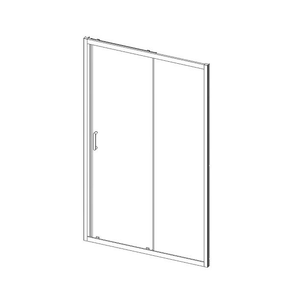 Душевая дверь Vincea Alpha VDS-3AL130CLG, 1300, брашированное золото, стекло прозрачное