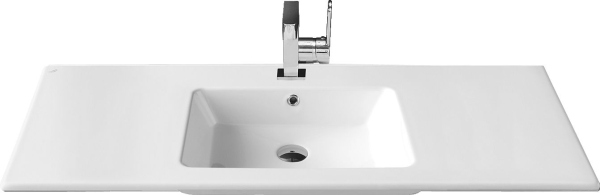 Тумба с раковиной Smile Ибица 120 белая, фурнитура золото