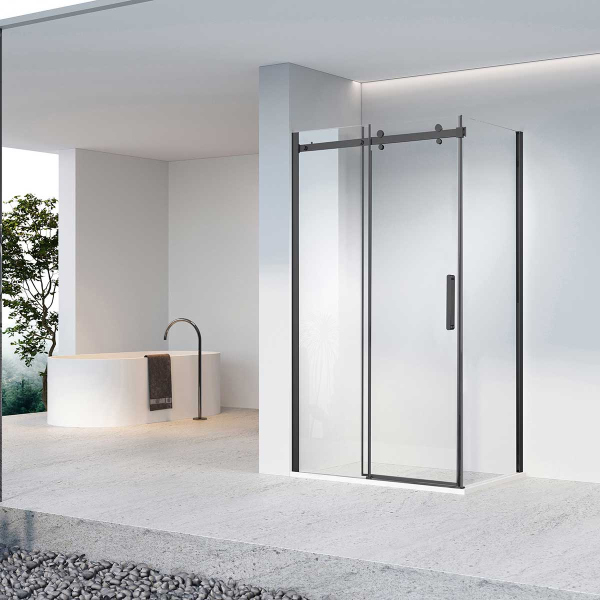 Душевой уголок Vincea Como-N VSR-4CN8012CLB, 1200*800, черный, стекло прозрачное
