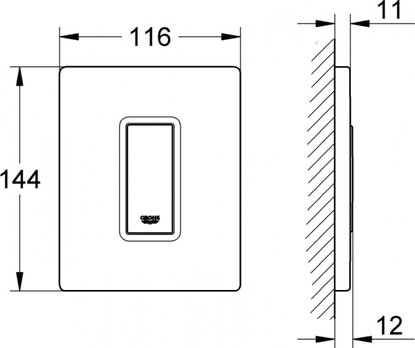 Кнопка смыва Grohe Skate Cosmopolitan 38784SH0 для писсуара
