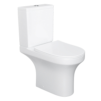 Унитаз-компакт безободковый, с сиденьем микролифт Damixa Skyline, DX35C8600SC