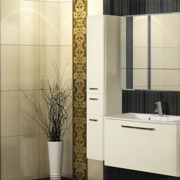 Шкаф-пенал Акватон Валенсия (1A123803VAG3L0) левосторонний, белый