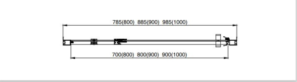Душевая дверь Aquatek, распашная 900x2000 профиль хром, стекло прозрачное, AQ ARI PI 09020CH