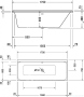 Акриловая ванна Duravit P3 Comforts 700374 170х70 см