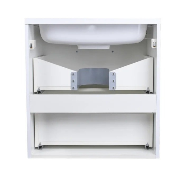 Тумба подвесная Style Line, "Каре 80" (2 ящ.) Люкс белая, СС-00002270