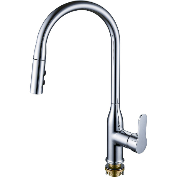 Смеситель одноручный для кухни с поворотным изливом и вытяжной лейкой RUSH Tenerife (TE2835-24)