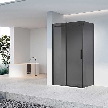 Душевой уголок Vincea Como-N VSR-4CN9012CGB, 1200*900, черный, стекло тонированное