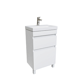 Тумба с раковиной IDDIS напольная с ящиками, белая, 50 см, Zodiac. (ZOD5CBFi95K)