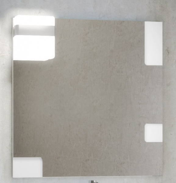 Зеркало Opadiris Санторини 100, цвет бело/серый, Z0000009924