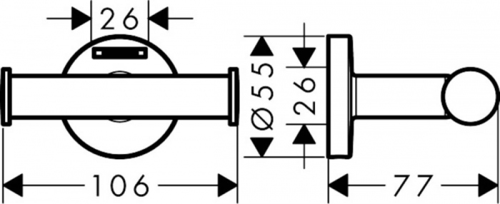 Крючок Hansgrohe Logis Universal 41725000