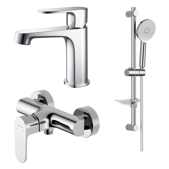 Комплект смесителей Aquatek Оберон AQ1231CR Хром