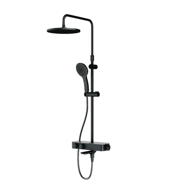 Душевая система AM.PM Inspire V2.0 F0750A522 с термостатом Черная матовая