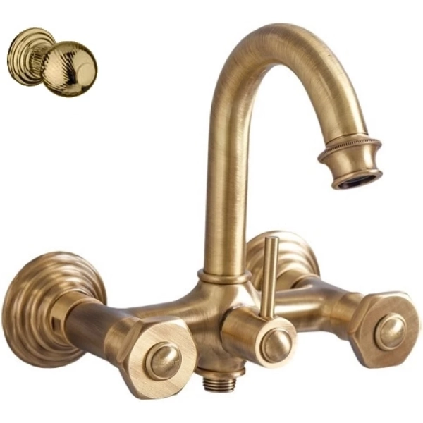 APHRODITE-V-02-M Смеситель для ванны и душа, исполнение бронза, ручки Шар