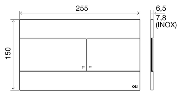 Кнопка смыва OLI Slim 659055 черная