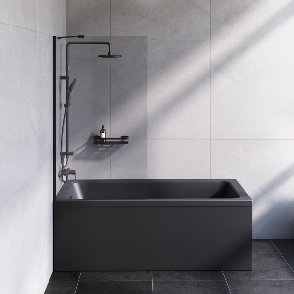 Душевая шторка на ванну 80х140, фиксированная AM.PM Gem, W90BS-080-140BT