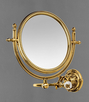 Косметическое зеркало ART&MAX BAROCCO CRYSTAL AM-2109-Do-Ant-C, Античное золото