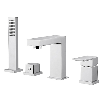 Смеситель ABBER Daheim AF8213 на борт ванны, хром