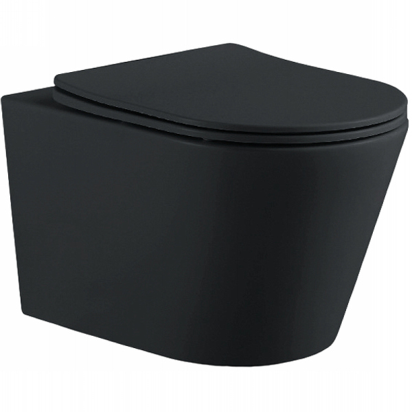 Унитаз Aquatek Вега AQ1905-MB подвесной Черный матовый с сиденьем Микролифт