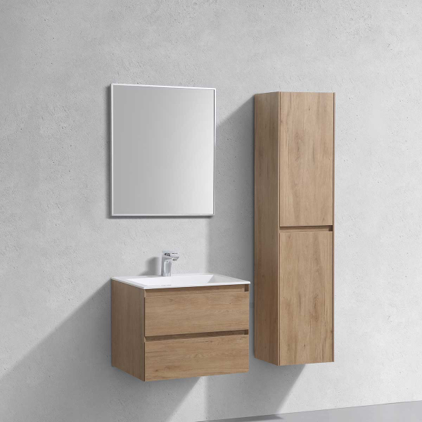 Тумба без раковины Vincea Luka 600 подвесная, 2 выкатных ящика soft-close, N.Oak, VMC-2L600NO