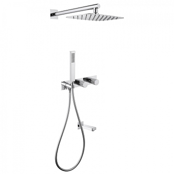 Душевая система ABBER Rund AF8717 скрытого монтажа с изливом, хром