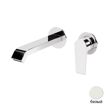 NAUTIC-BLI2-BIO Смеситель для раковины однорычажный, с донным клапаном, исполнение белый матовый
