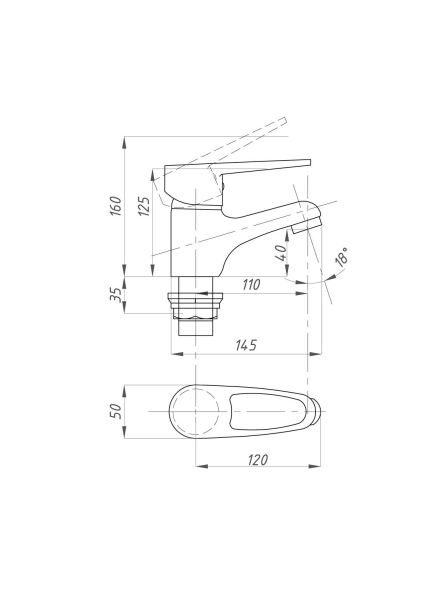 Смеситель для раковины FAUZT FZs940-B126 тип См-УмОЦБА