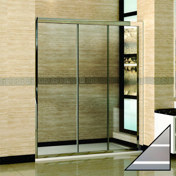 Дверь в нишу RGW Classic CL-11 040911135-81 (1350-1400)х1850 Матовая полоска W4