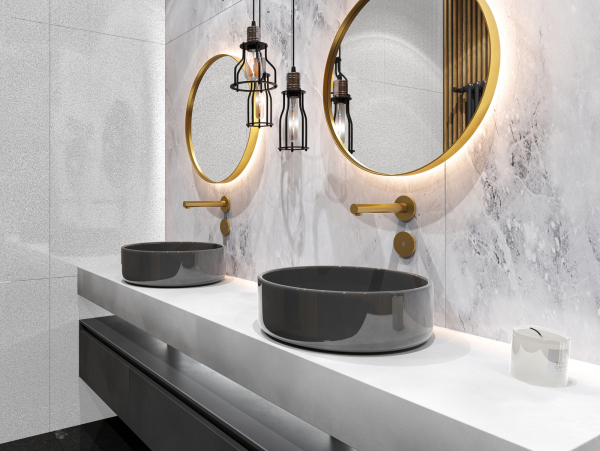 Смеситель для раковины встроенный, сенсорный Timo Saona золото матовое (2373/17SM)