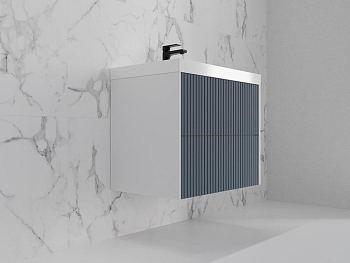 Тумба без раковины подвесная Style Line "Стокгольм 70", (2 ящ.) графит, PUSH, ЛС-00002312