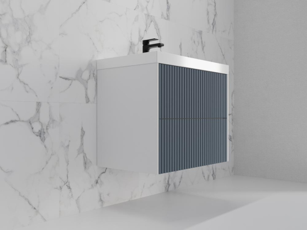 Тумба без раковины подвесная Style Line "Стокгольм 70", (2 ящ.) графит, PUSH, ЛС-00002312