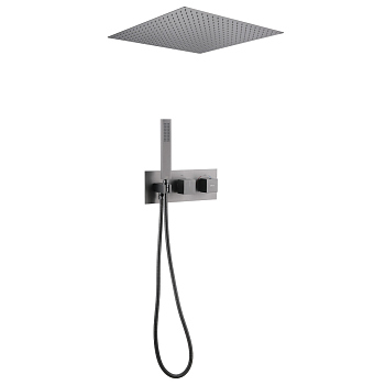 Душевая система ABBER Daheim AF8255NG скрытого монтажа без излива, термостат, никель