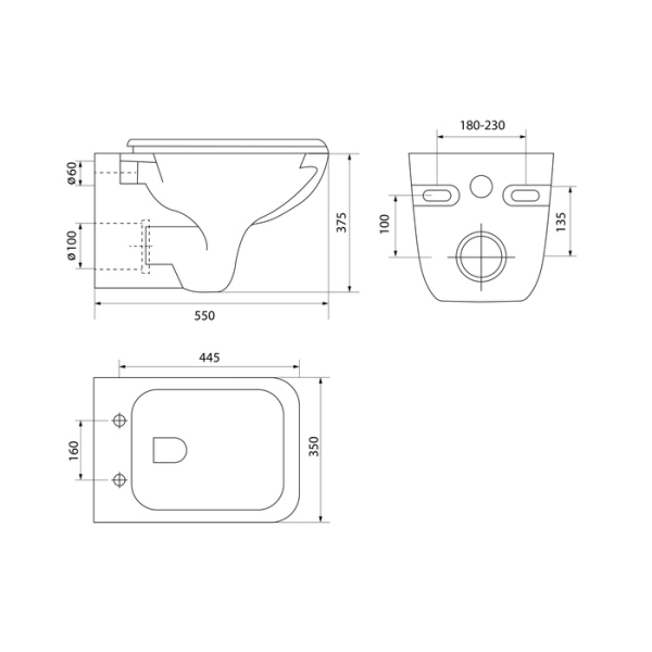 Унитаз приставной IDDIS Bild (BILRDSEi26)