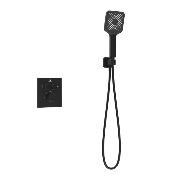 Душевой комплект Vincea Inspire VSFW-3I21MT4MB встраиваемый, термостатический, черный